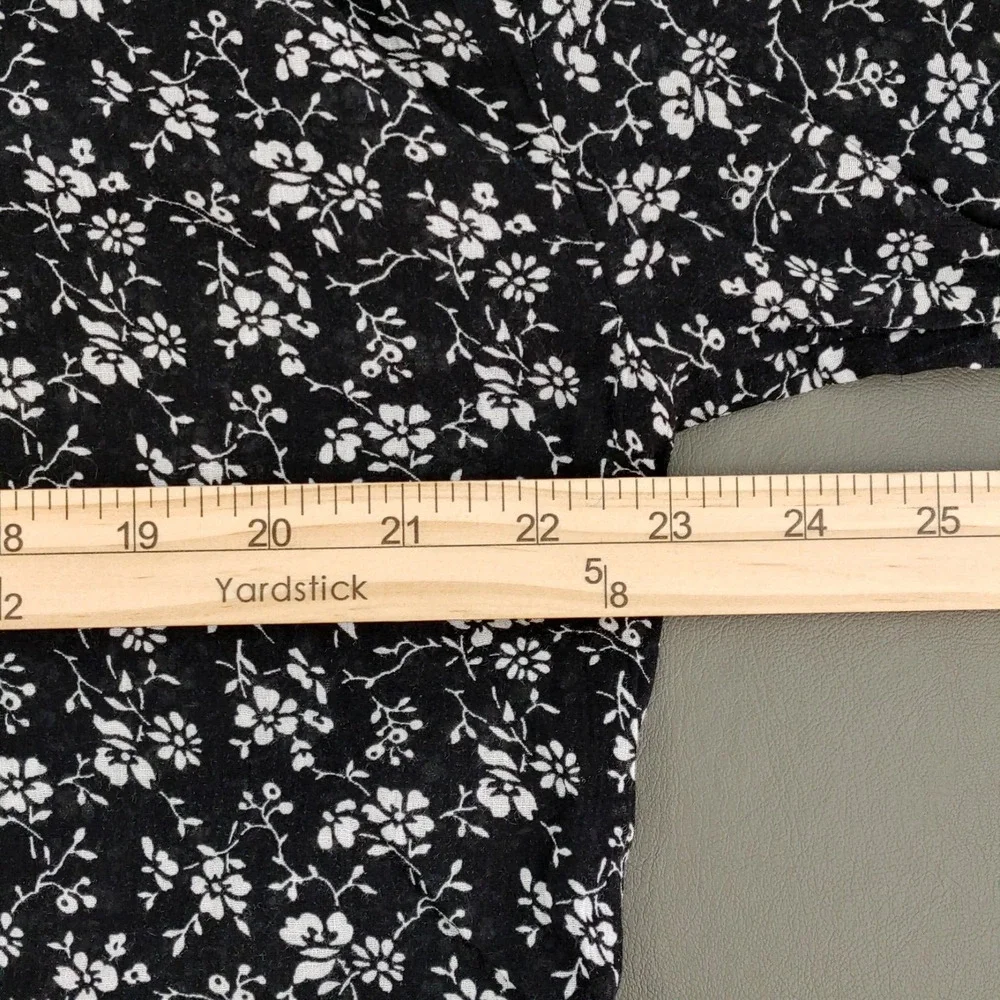 Madewell Top Small Black Meadow Branch‎ Floral Print-Mix